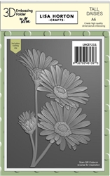 Lisa Horton - Tall Daisies A6 3D Embossing folder and Die