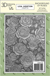 Lisa Horton - Background of Roses 5x7 3D Embossing Folder