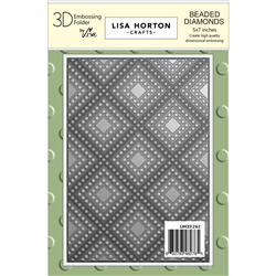 Lisa Horton - Beaded Diamonds 3D Embossing Folder 5X7
