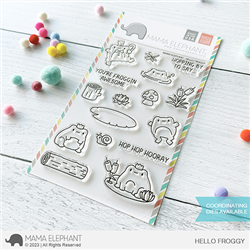 Mama Elephant - Hello Froggy Stamp Set