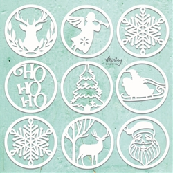 Mintay Papers - Chippies, Decor Christmas Circles 9/Pkg