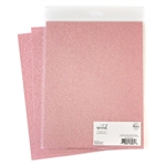Pinkfresh Studio -  Essentials Glitter Cardstock 8.5"X11" 6/Pkg Blush