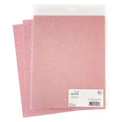 Pinkfresh Studio -  Essentials Glitter Cardstock 8.5"X11" 6/Pkg Blush