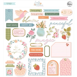 Pinkfresh Studio - Lovely Blooms Cardstock Die-Cuts Ephemera 35/Pkg