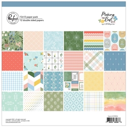 Pinkfresh Studio - Making the Best of It Double-Sided 12X12 Paper Pack 12/Pkg