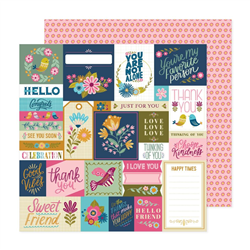 Pink Paislee -    Joyful Notes 12X12 Double-Sided Cardstock See You Soon