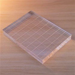 Prism - Acrylic Stamping Block (with Grips) 3"X4"