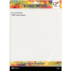 Ranger - Tim Holtz Alcohol Ink White Yupo Paper 86lb 5/Pkg
