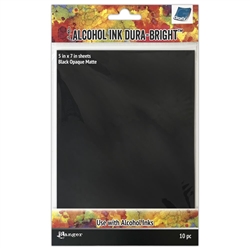 Ranger - Tim Holtz Alcohol Ink Dura-Bright 5"X7" 10/Pkg Black Opaque Matte