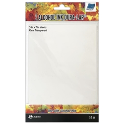 Ranger - Tim Holtz Alcohol Ink Dura-Bright 5"X7" 10/Pkg Clear Transparent