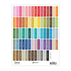 Ranger - Tim Holtz Distress Ink Pad Label Sheet, White Printing
