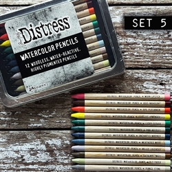 Ranger - Tim Holtz Distress Watercolor Pencils 12/Pkg Set #5