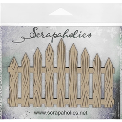 Scrapaholics - Laser-Cut Chipboard Picket Fence 5X3"