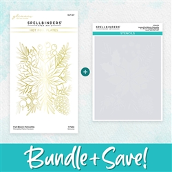 Spellbinders - Full Bloom Glimmer Hot Foil Plate and Stencil Bundle