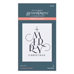 Spellbinders - BetterPress Chic Merry Christmas Press Plate