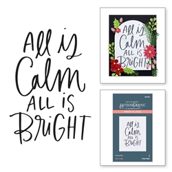 Spellbinders - BetterPress All Is Calm Letterpress Plates & Dies