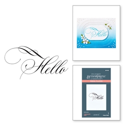 Spellbinders - Press Plate Hello from the Copperplate Collection