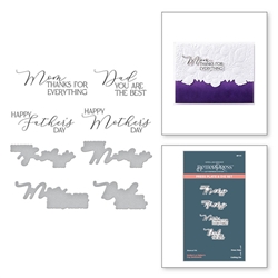 Spellbinders - Press Plate Mother's and Father's Day Sentiments Press plate and Die