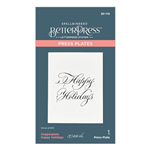 Spellbinders - BetterPress Copperplate Happy Holidays Press Plates