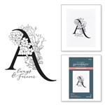 Spellbinders - Press Plate Every Occasion Floral Alphabet  A