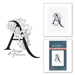 Spellbinders - Press Plate Every Occasion Floral Alphabet  A