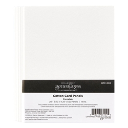 Spellbinders -  BetterPress Porcelain A2 Cotton Card Panels 25 pk