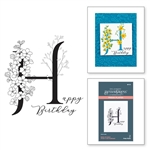 Spellbinders - Press Plate Every Occasion Floral Alphabet  H
