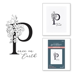 Spellbinders - Press Plate Every Occasion Floral Alphabet  P