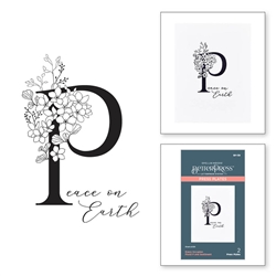 Spellbinders - Press Plate Every Occasion Floral Alphabet  P
