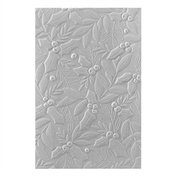 Spellbinders - 3D 5.5"X8.5" Embossing  Folder Holly and Foliage