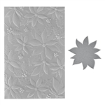 Spellbinders - 3D 5.5"X8.5" Embossing Folder Simon Hurley Playful Poinsettias