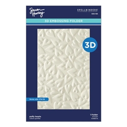Spellbinders - 3D 5.5"X8.5" Embossing Folder Puffy Hearts by Simon Hurley
