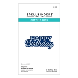 Spellbinders - Layered Happy Birthday Die Set