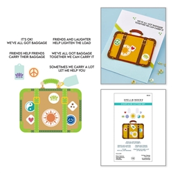 Spellbinders - Retro Suitcase and Sentiments Stamp and Die Set