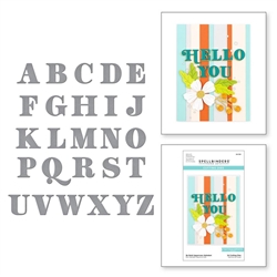 Spellbinders - Be Bold Uppercase Alphabet Die Set