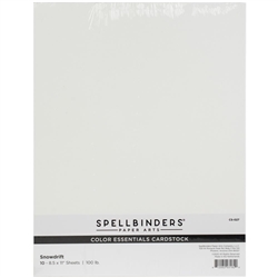 Spellbinders - Color Essentials Cardstock 8.5"X11"  Snowdrift