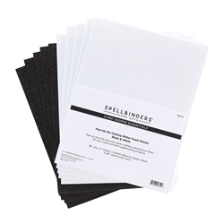 Spellbinders - Glitter Foam Sheets 8.5"X11" 10/Pkg Black & White