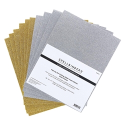 Spellbinders - Glitter Foam Sheets 8.5"X11" 10/Pkg Gold & Silver