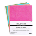 Spellbinders - Glitter Cardstock 10/Pkg Spring Tones