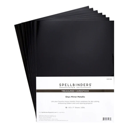 Spellbinders - Treasured Cardstock 8.5"X11"  Onyx Mirror Metallic