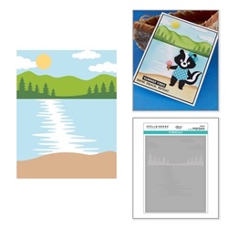 Spellbinders - Lakeside Memories Stencil