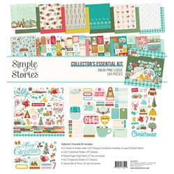 Simple Stories - Snow Pine Lodge Collector's Essential Kit 12X12