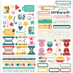 Simple Stories -  Say Cheese Happiest Place Basics Cardstock Stickers 12X12