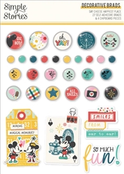 Simple Stories -  Say Cheese Happiest Place Adhesive Brads