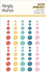 Simple Stories -  Say Cheese Happiest Place Glitter Enamel Dots