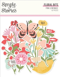 Simple Stories -  Pink Lemonade Icon Bits & Pieces Die Cuts Floral
