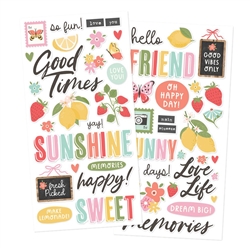 Simple Stories -  Pink Lemonade Foam Stickers