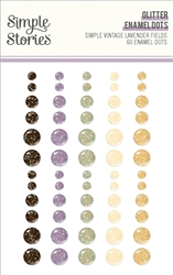 Simple Stories -  Simple Vintage Lavender Fields Glitter Enamel Dots
