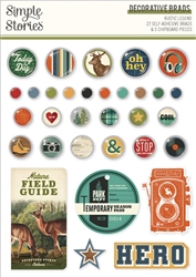 Simple Stories -  Rustic Legend Adhesive Brads