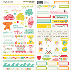 Simple Stories -  Sweet Summertime Basics Cardstock Stickers 12X12